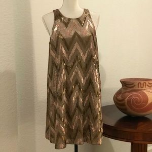 🔥🔥Aidan Mattox Red Carpet Rose Gold Swing Dress